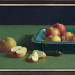 Blue chest with apples